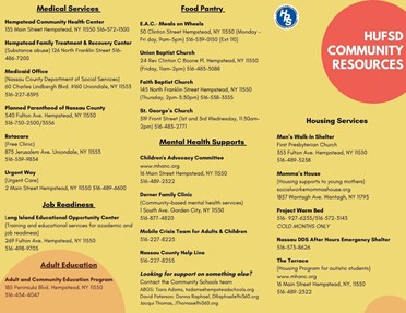 HUFSD Community Resources Document